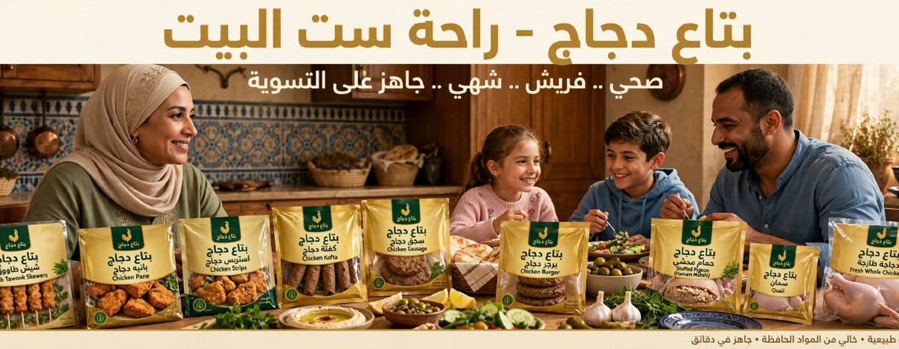 منتجات دواجن معبأة جاهزة للطهي من الطيب
