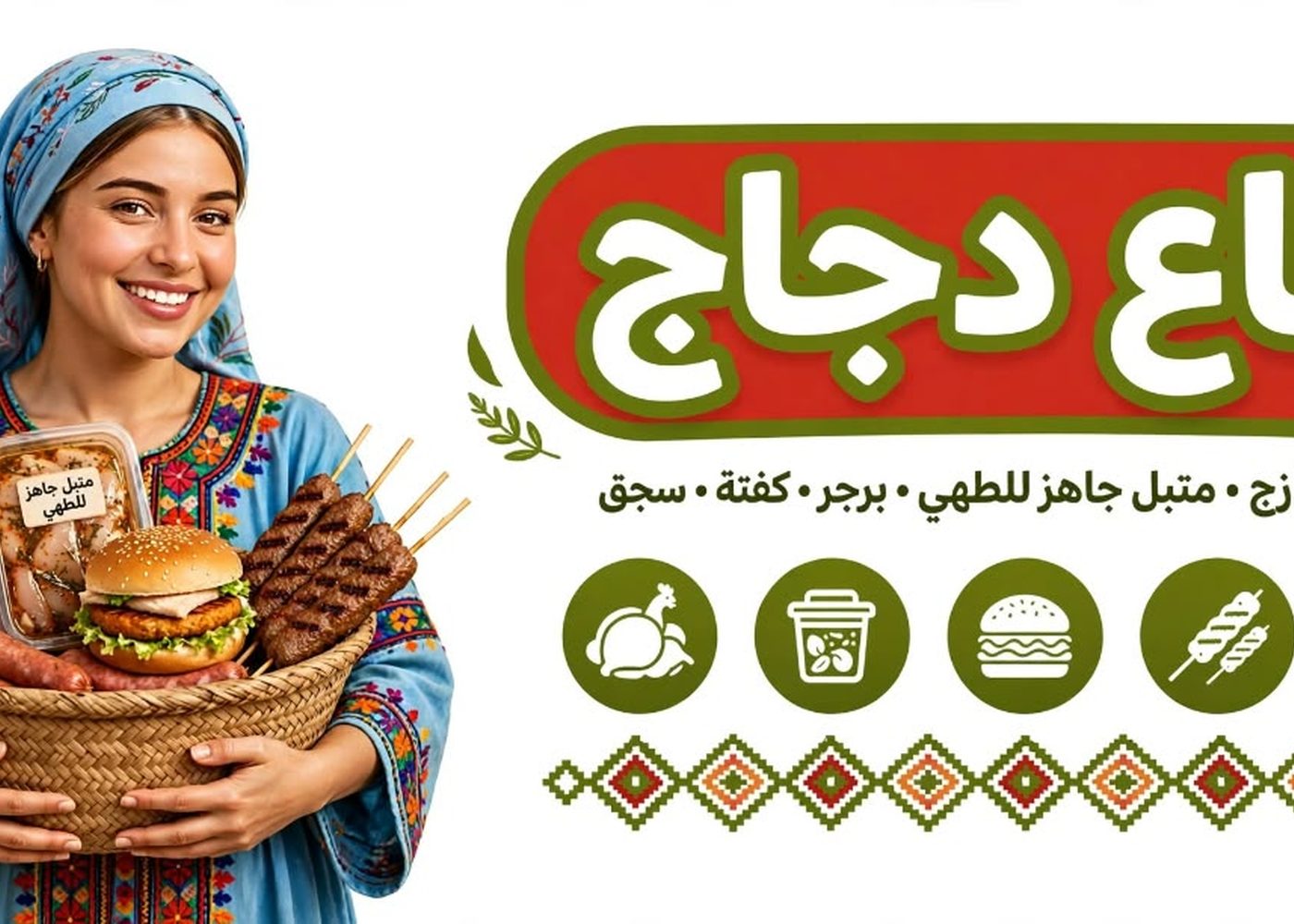 تعبئة دواجن طازجة ومتبلة جاهزة للطهي